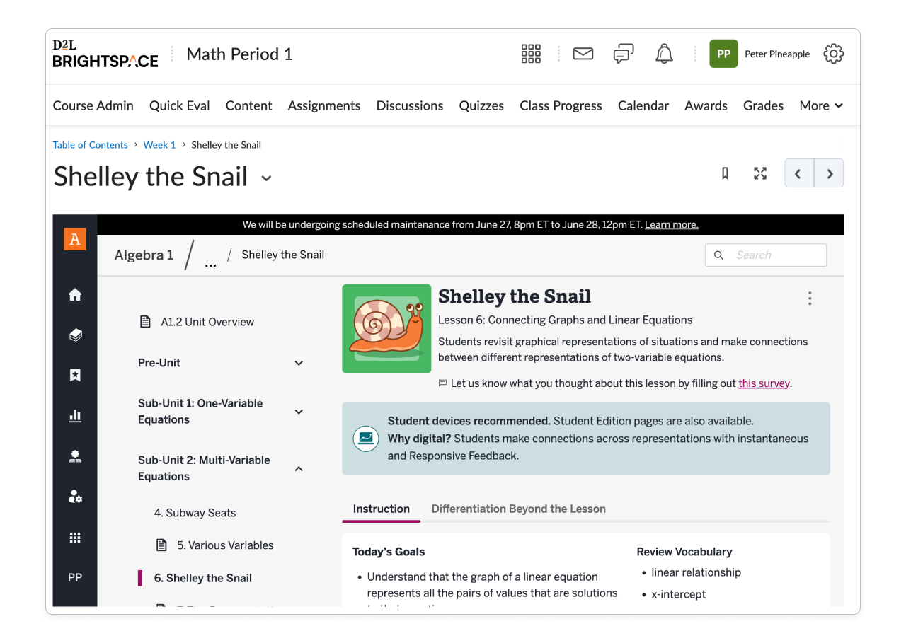 Brightspace/D2L: Importing Amplify content (Deep linking)