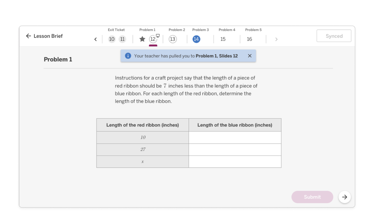 Amplify Math: Presentation sync & pause