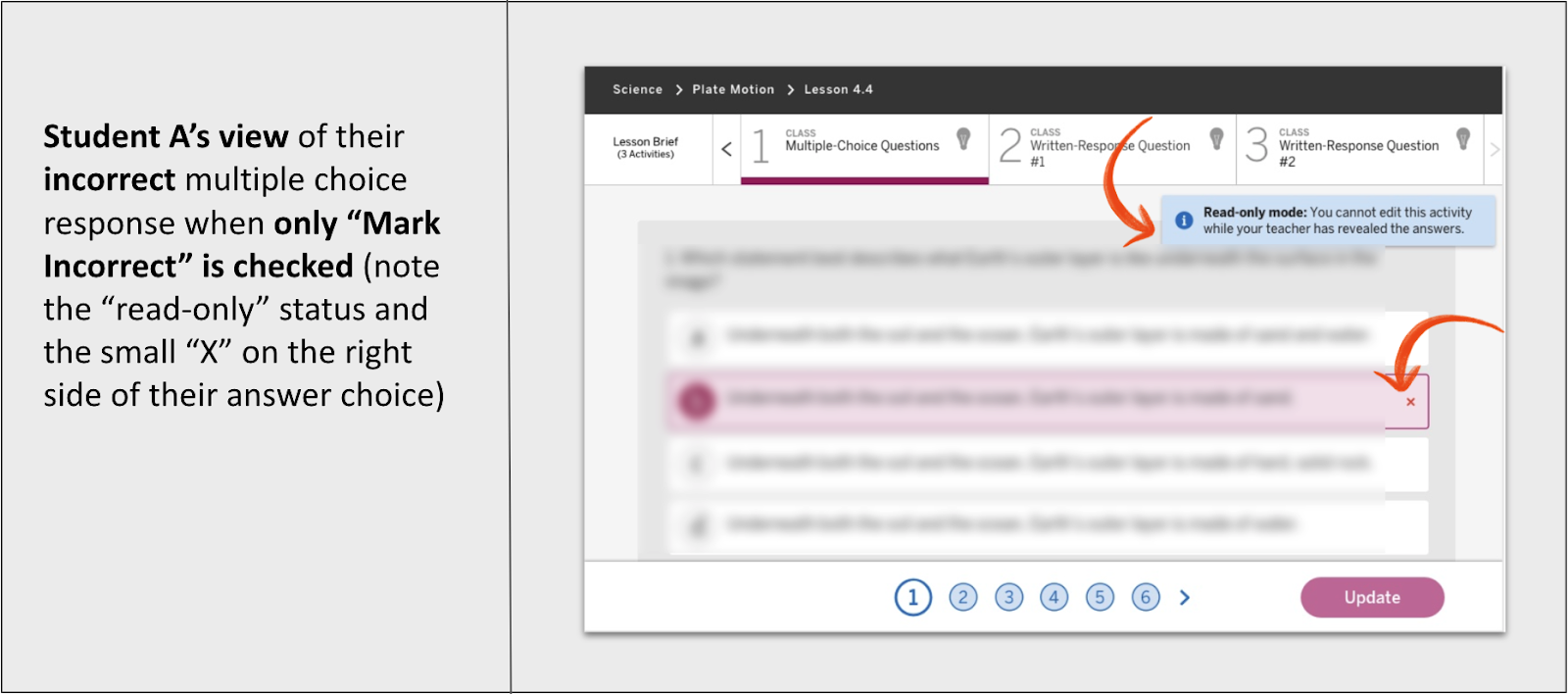 Optional answer validation for end-of unit assessments