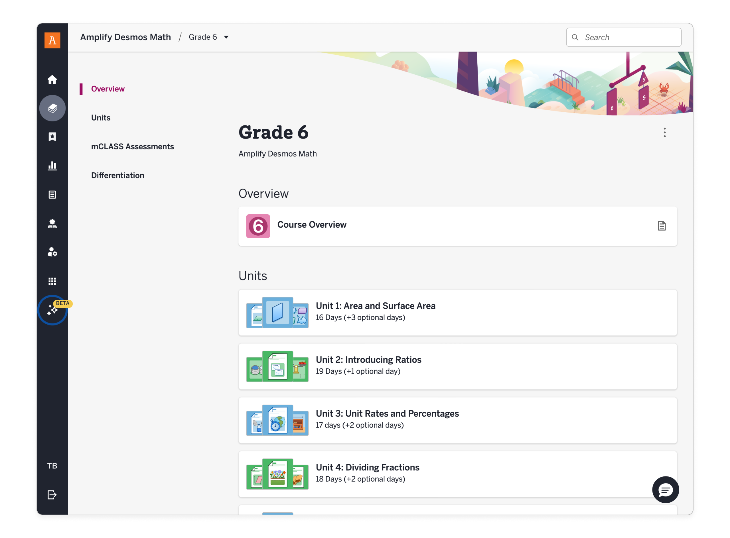 Amplify Desmos Math: Navigating a unit