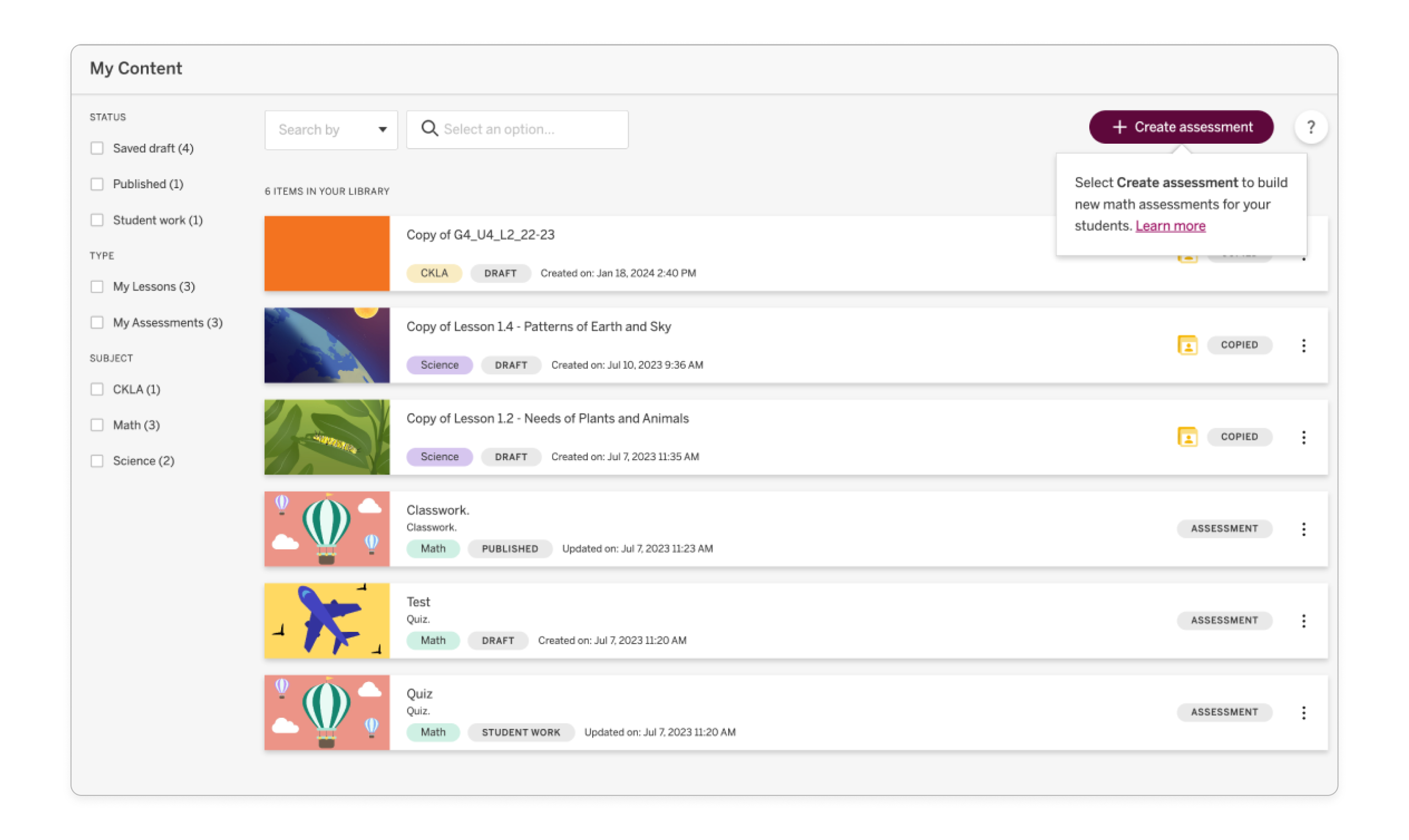 Amplify Math App Amplify Math: Custom Assessment