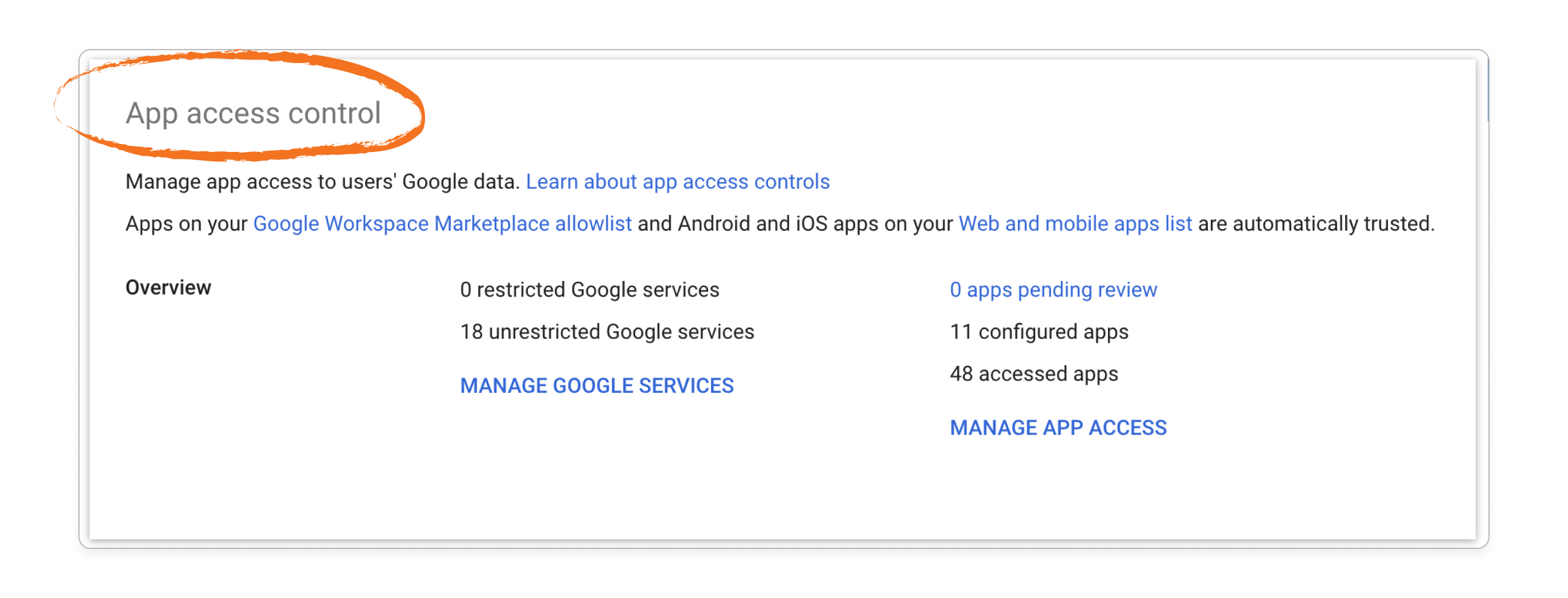 Google single sign-on and third-party app settings for Amplify