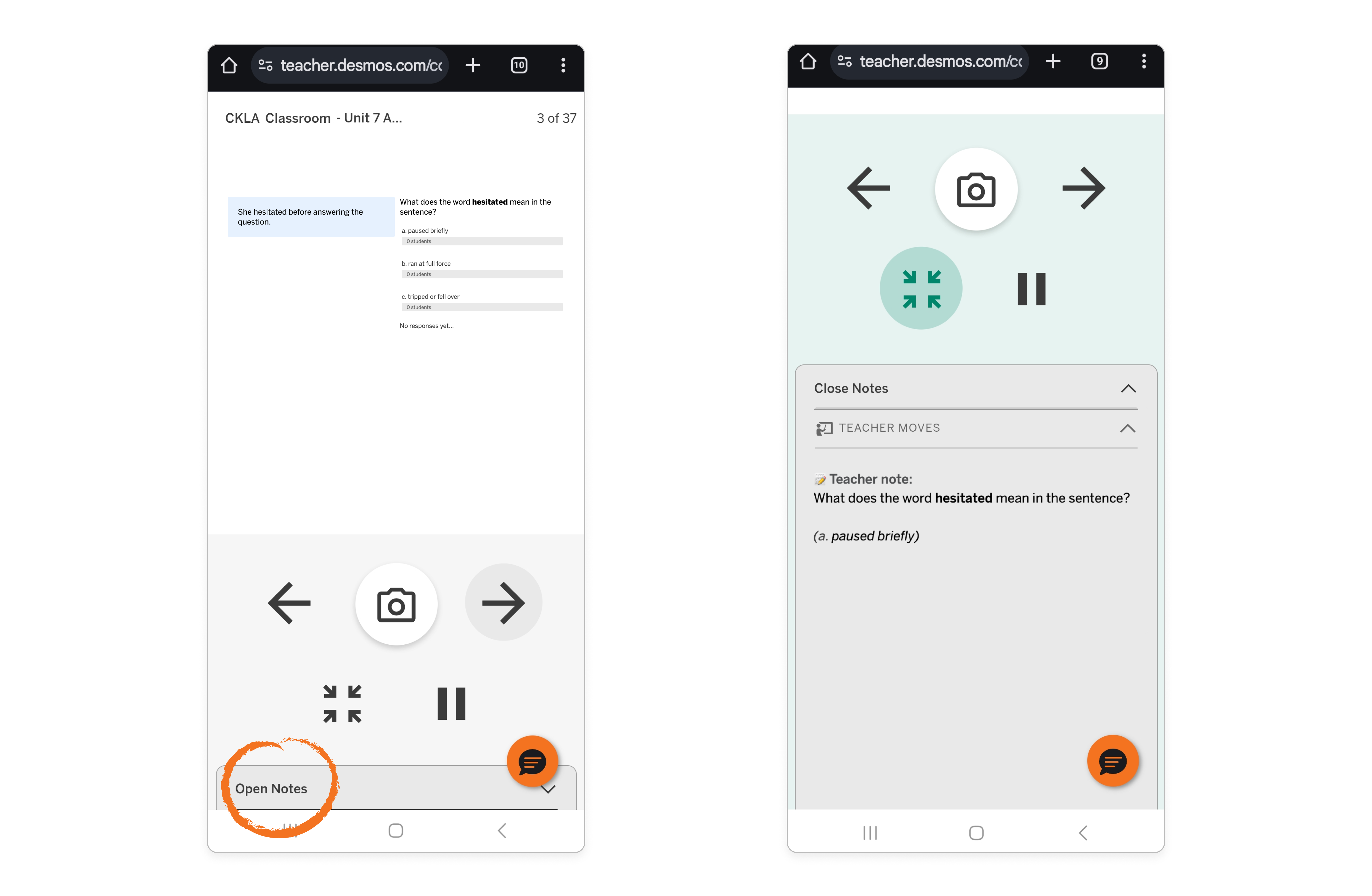 Amplify Classroom: Companion Mode and Projector Mode