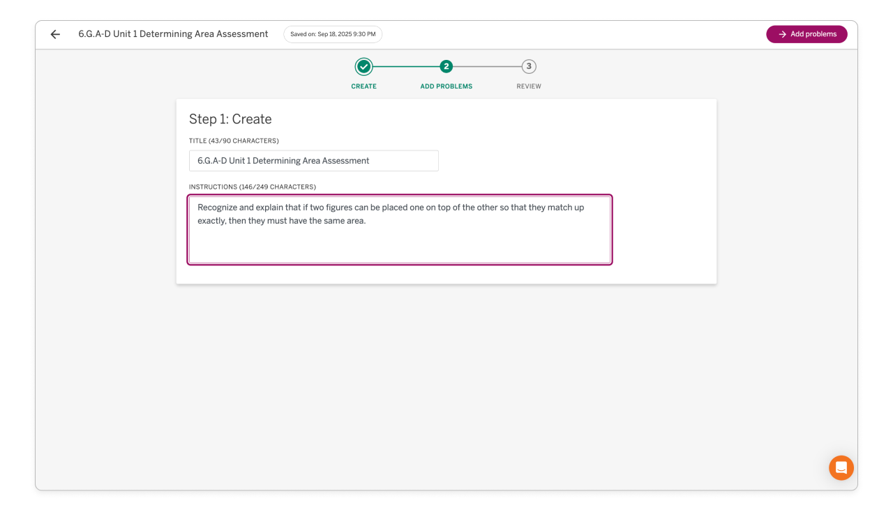 Amplify Math App Amplify Math: Custom Assessment