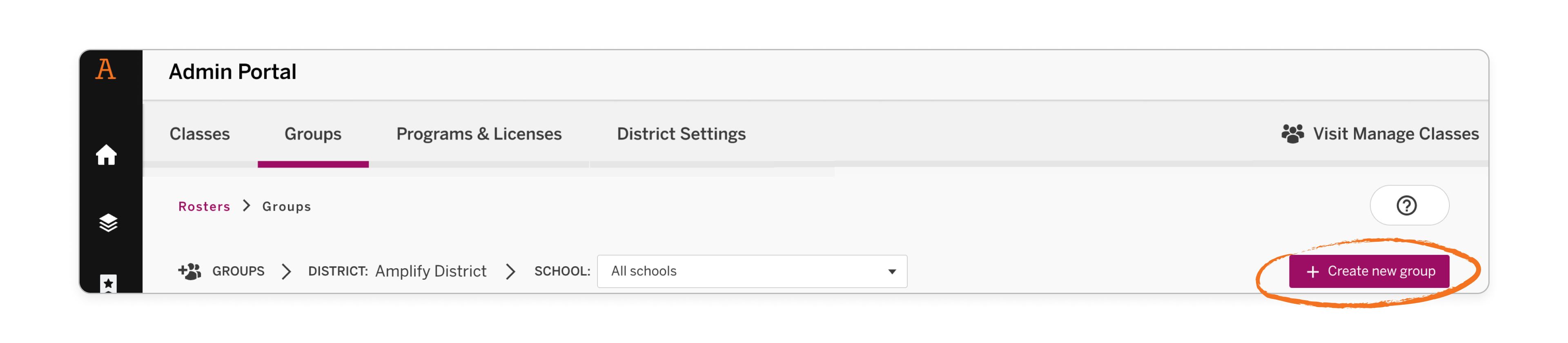 Admin Portal: Groups