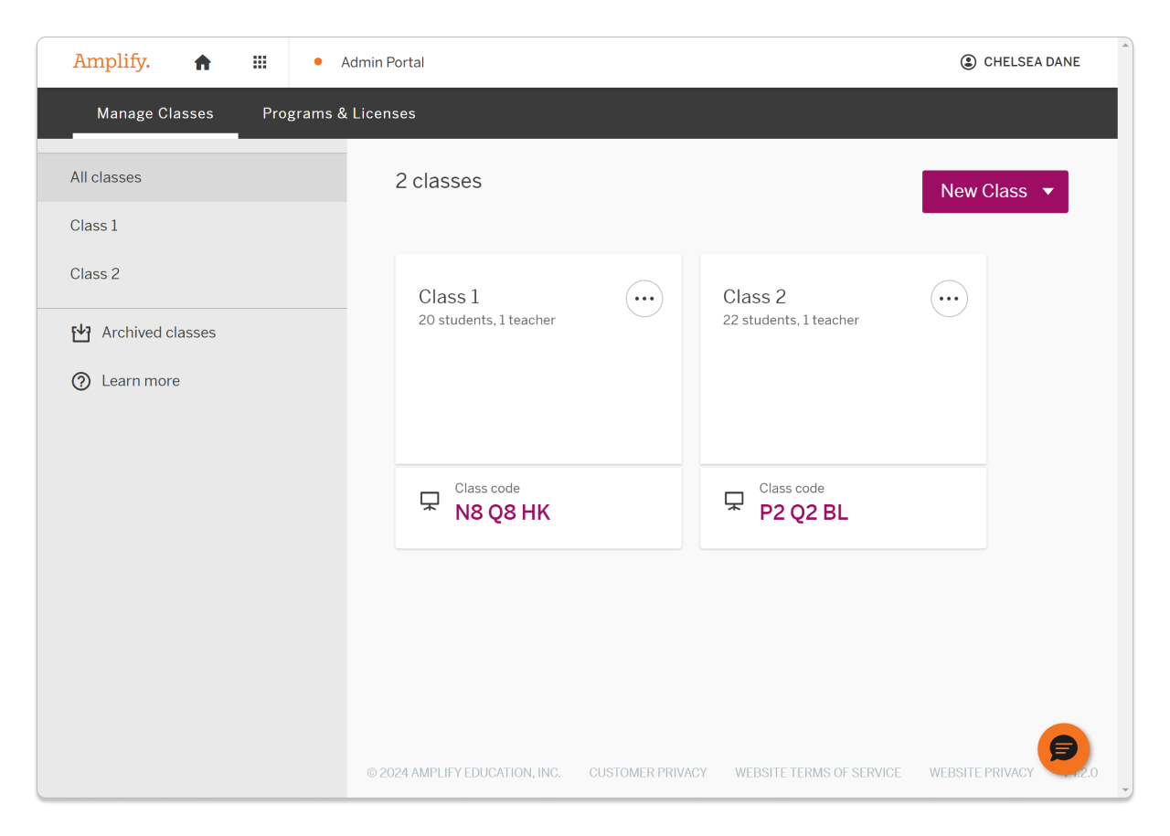 Manage Classes: How to add programs to classes