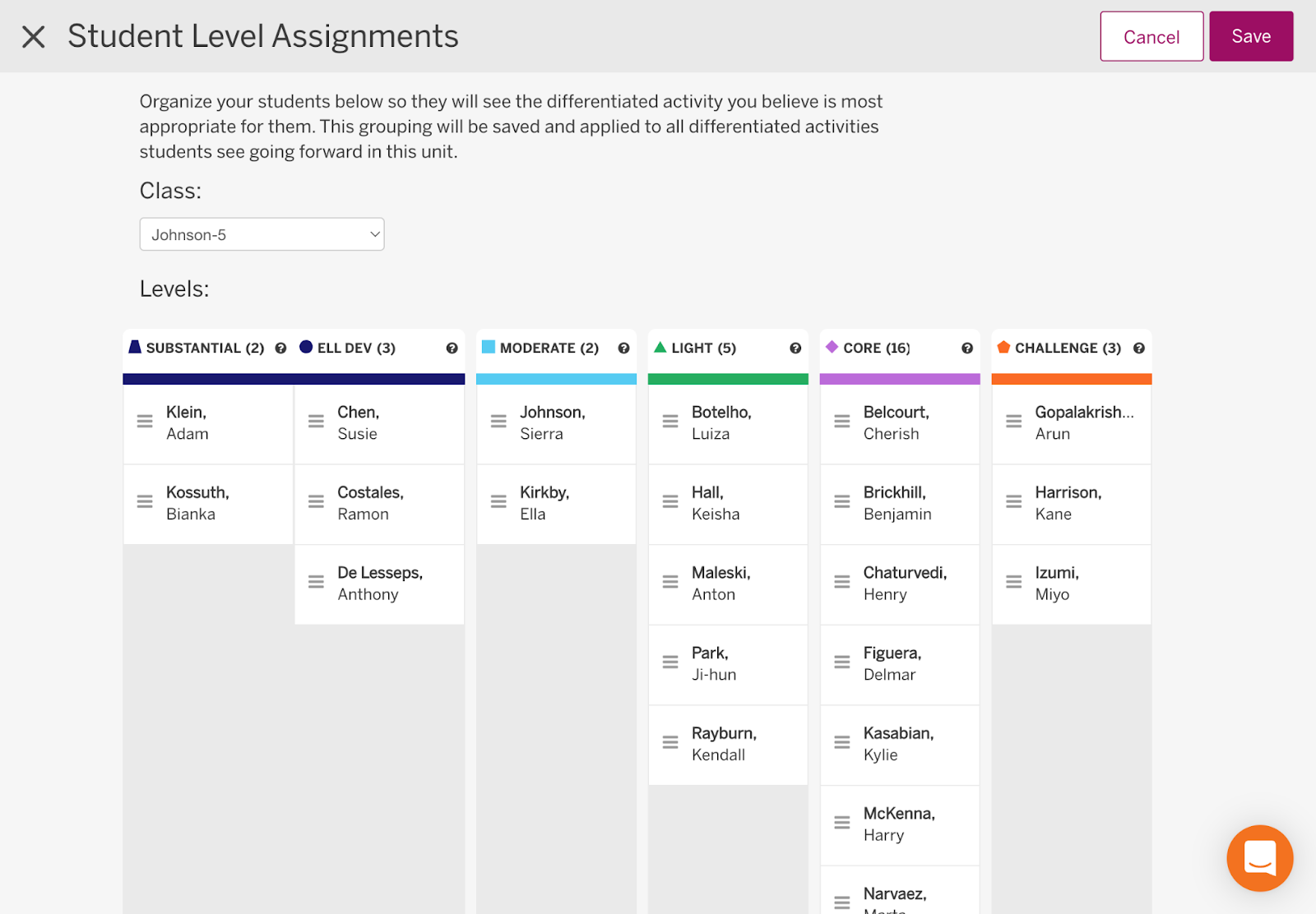 Amplify Ela Differentiation