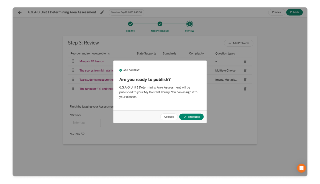Amplify Math: Custom Assessment