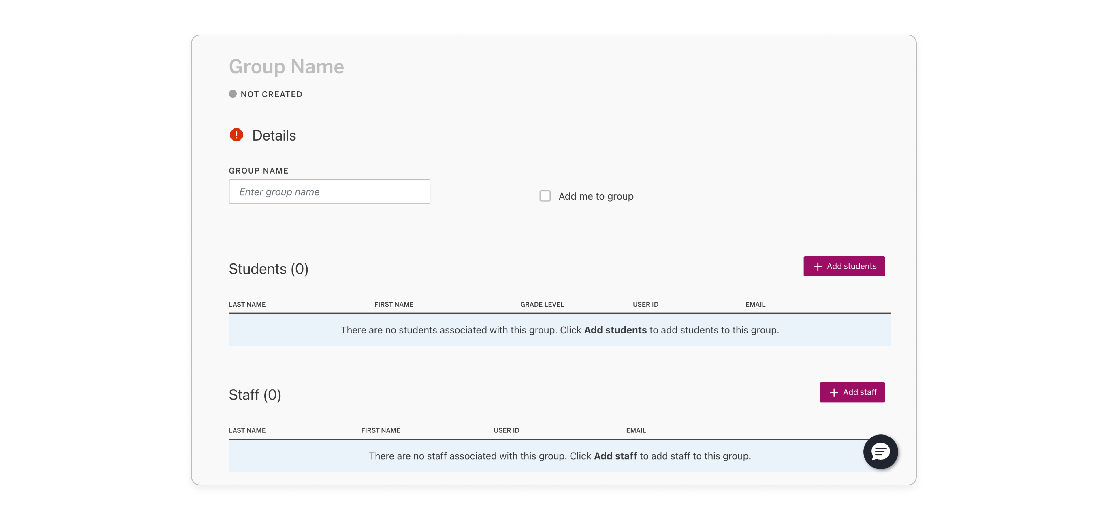Admin Portal: Groups