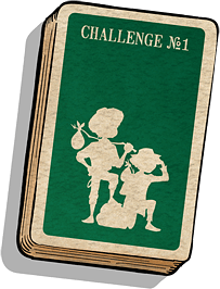 stack of challenge cards